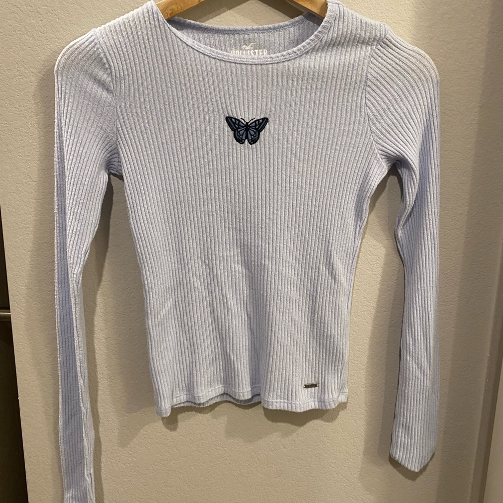 Hollister long sleeve crop top